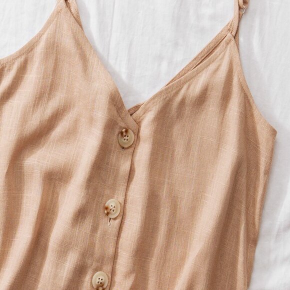 Linen Khaki Cami - Picture 1 of 5
